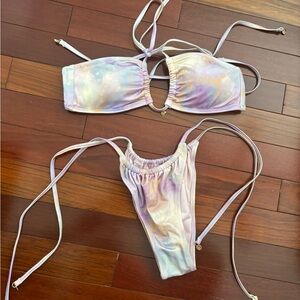 Victoria Secret Multicolored Bikini Top & Bottoms